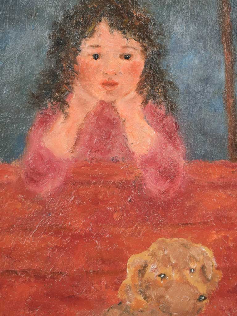 Soft textured canvas painting.  