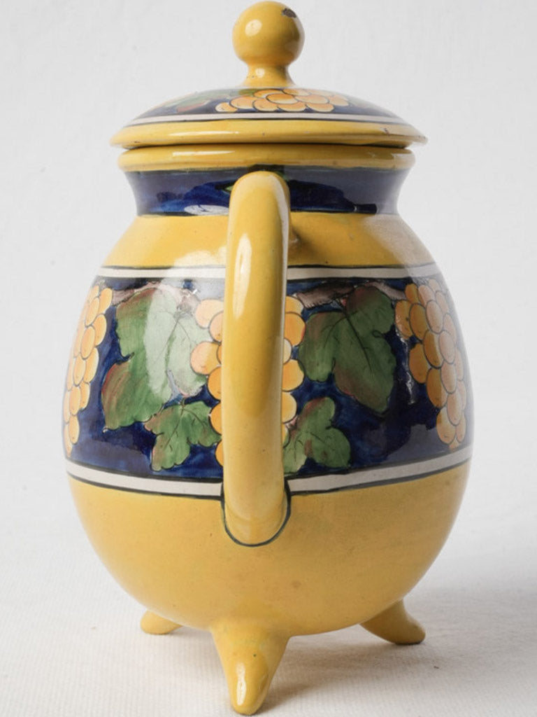 Mid-century yellow decorative container