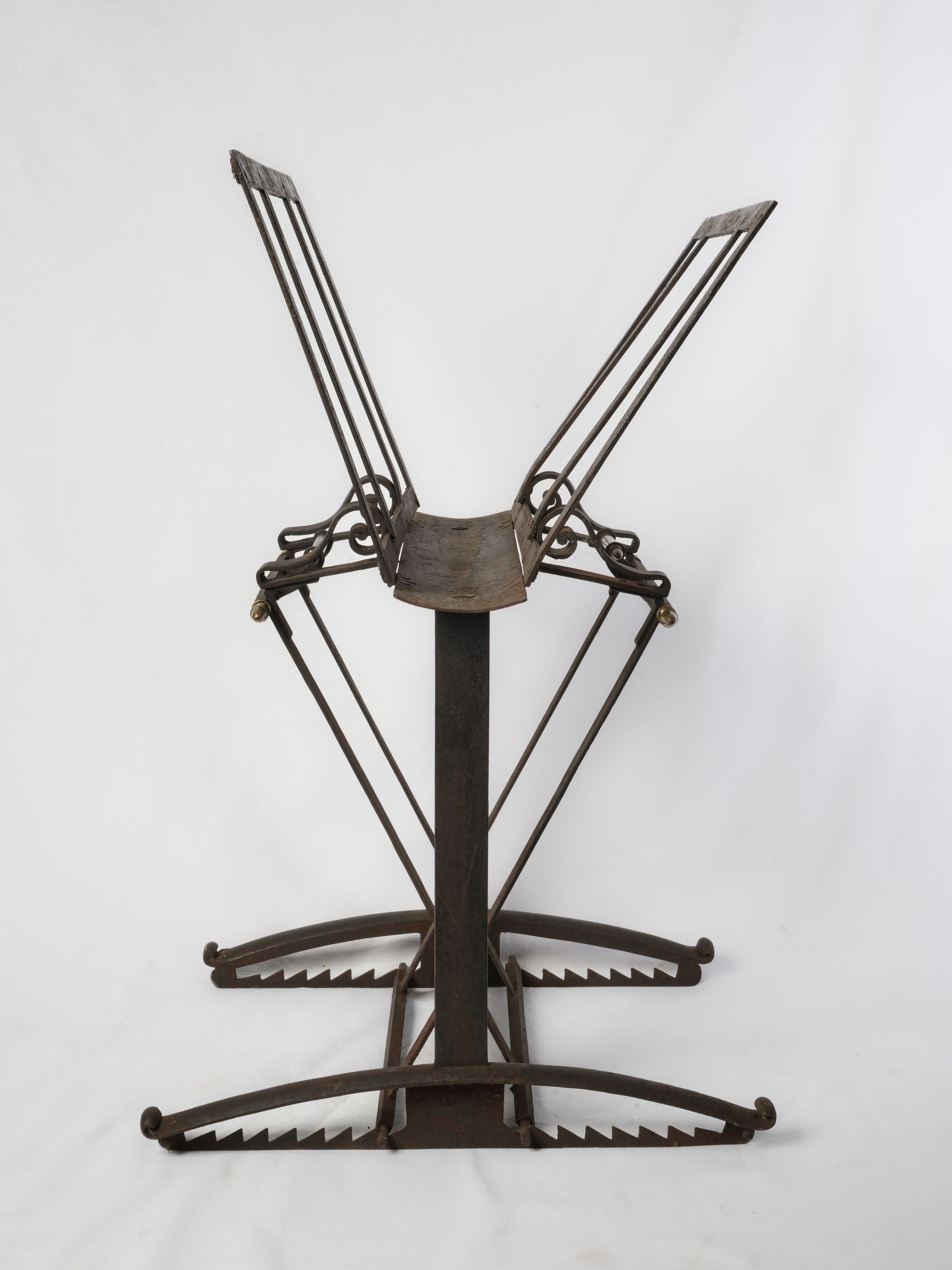 French Naval Officer's Adjustable Iron Chart Stand, Late 18th Century