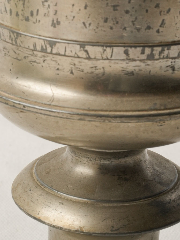 Sophisticated pewter pen and brush holder