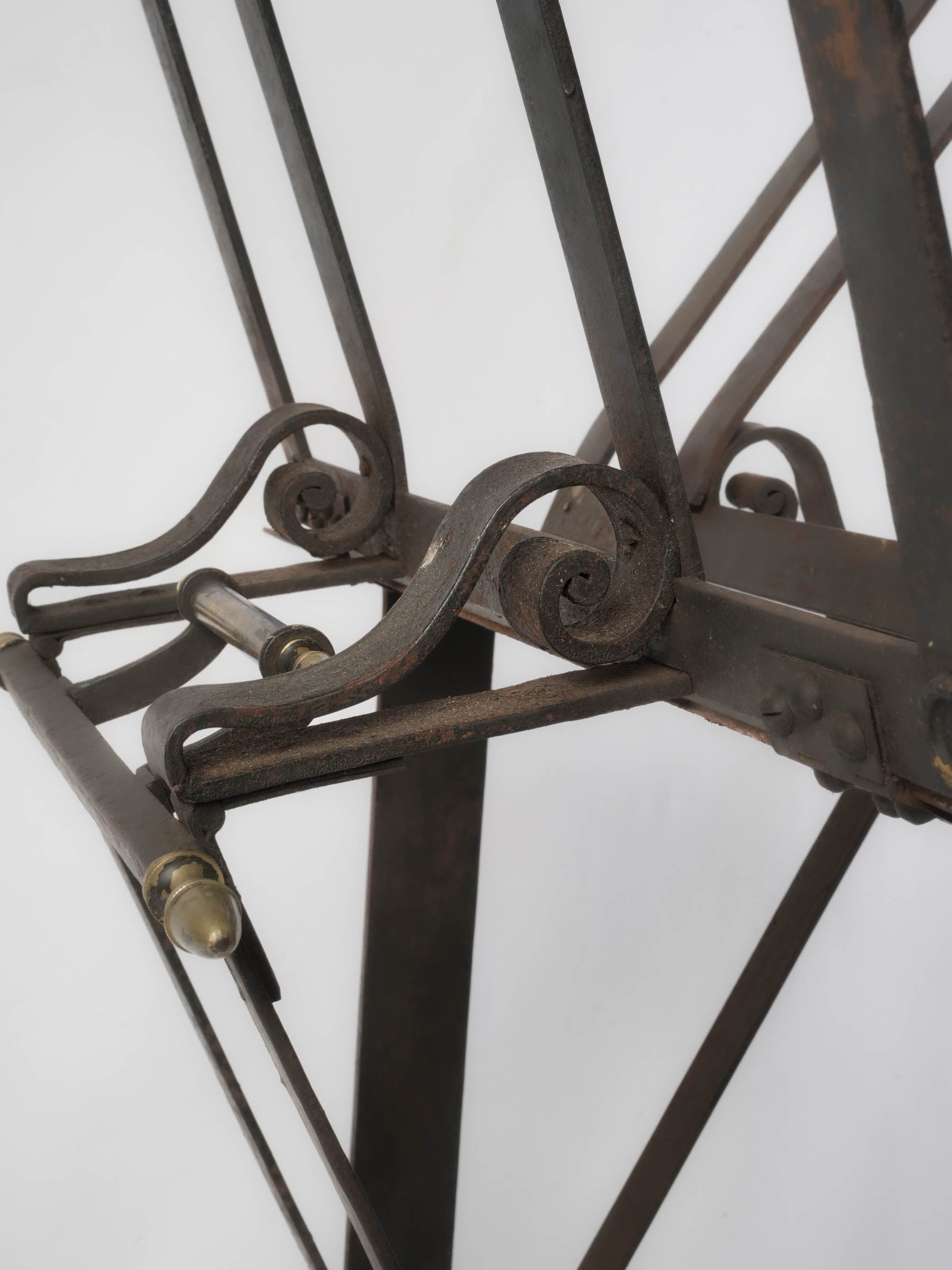 French Naval Officer's Adjustable Iron Chart Stand, Late 18th Century