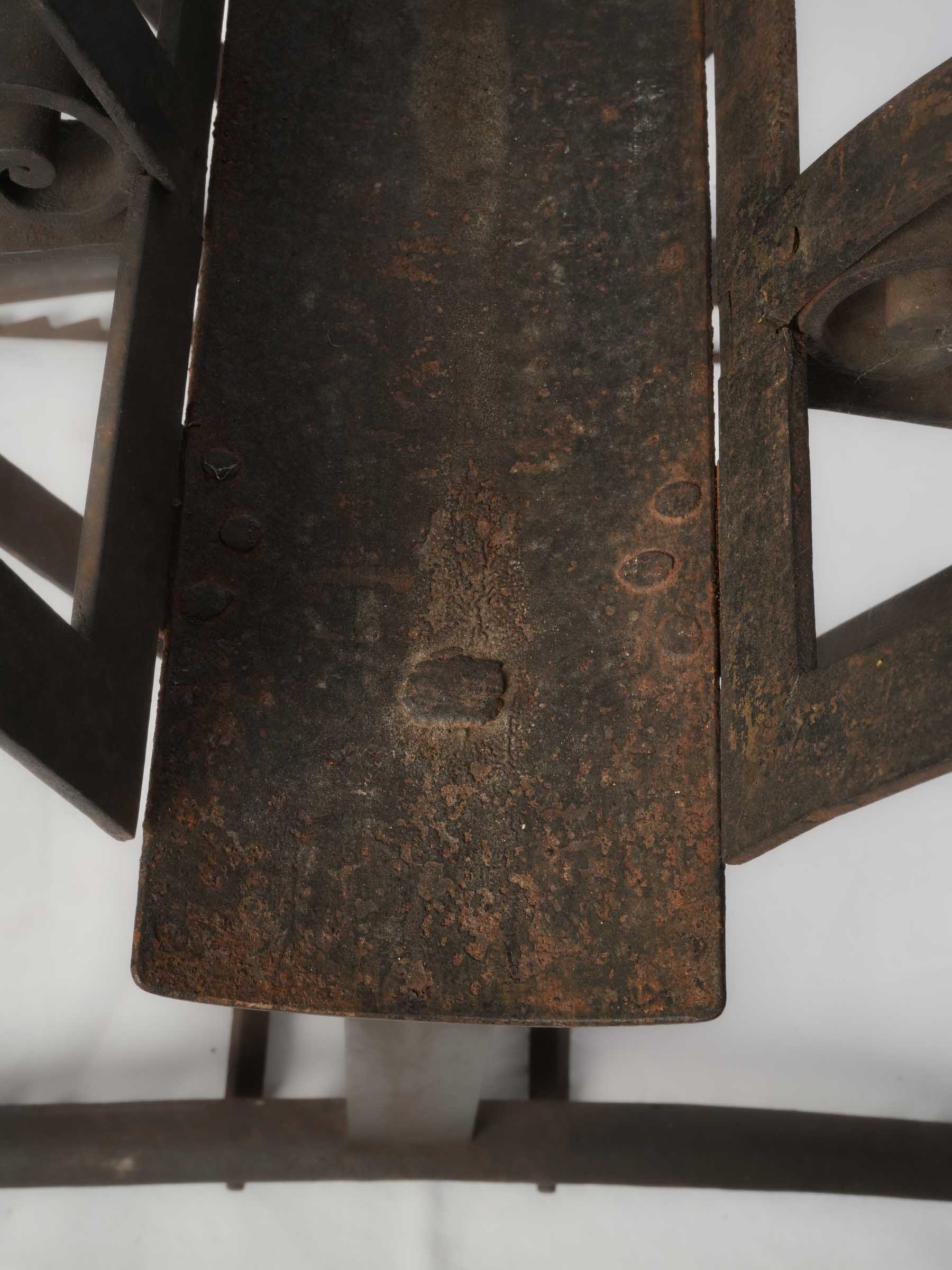 French Naval Officer's Adjustable Iron Chart Stand, Late 18th Century