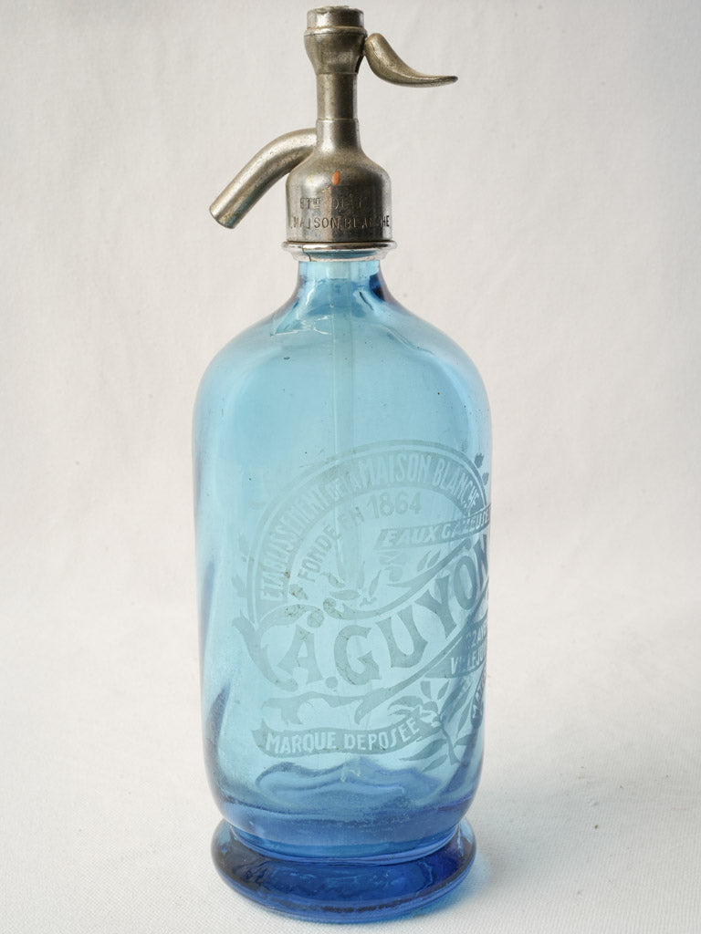 Hand-blown decorative glass siphon