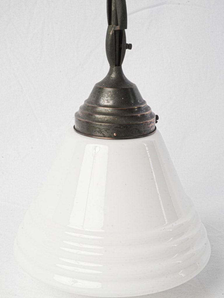 French opaline glass lighting fixtures  