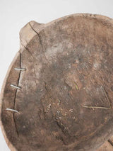 Primitive wooden grain bowl - round 18"
