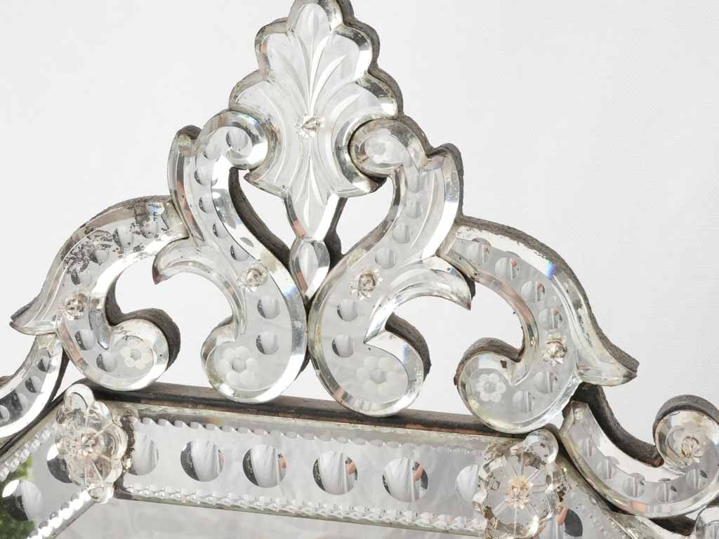 Late 19th century Venetian vanity mirror 26" x 15¾"