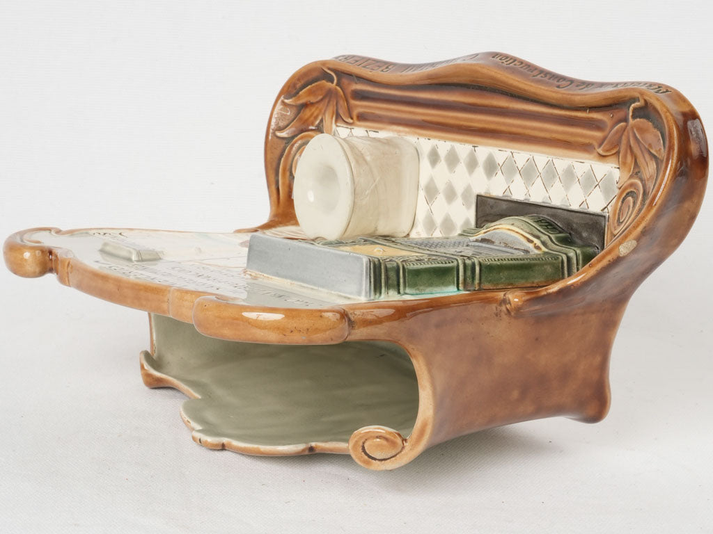 Rare antique Sarreguemines Art Nouveau promotion