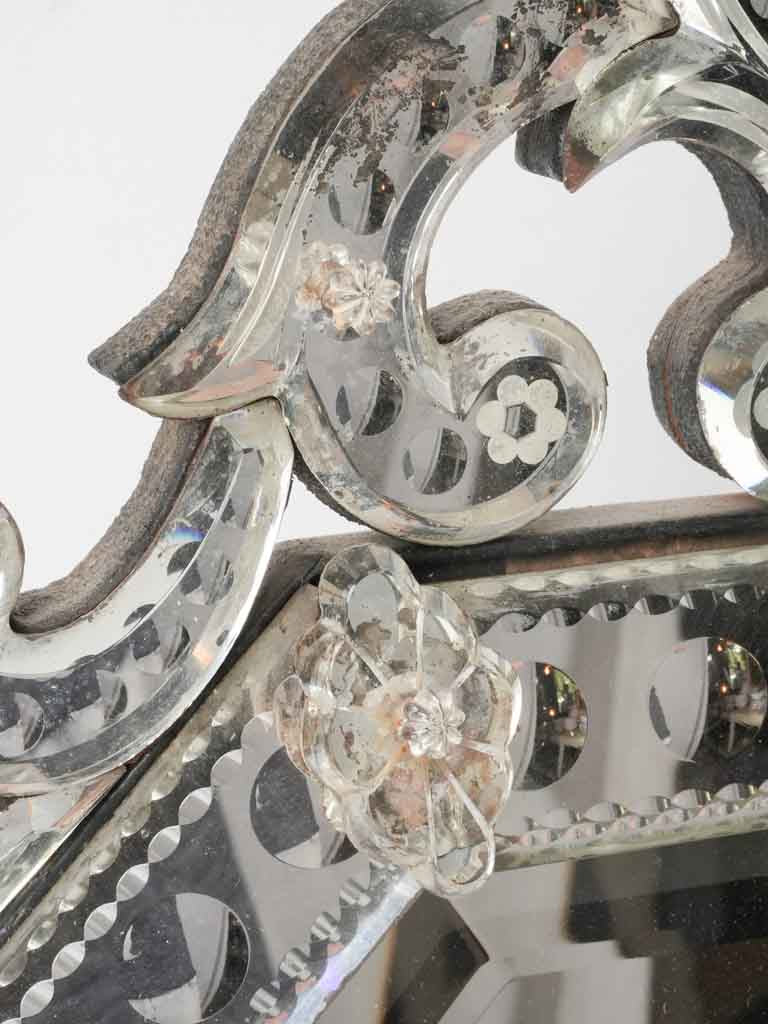 Late 19th century Venetian vanity mirror 26" x 15¾"