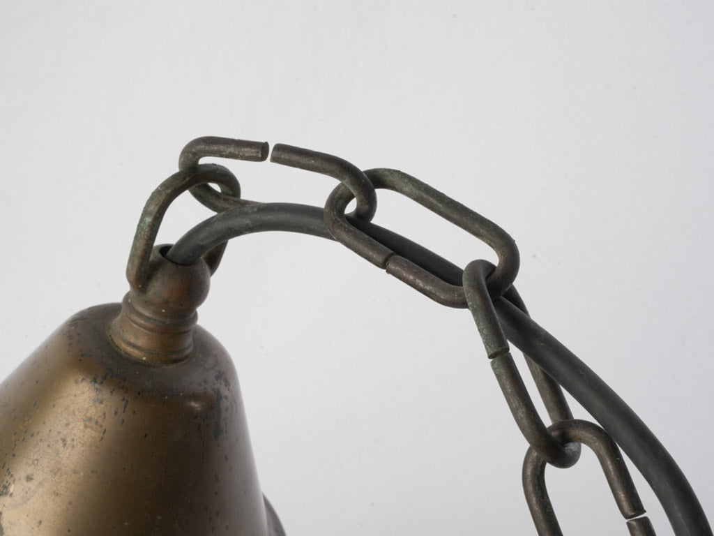 Stepped copper gallery light fixture  