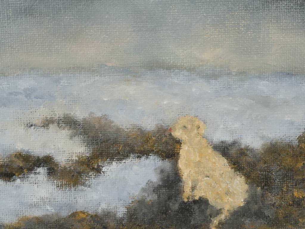 Hazel-colored ochre-dog art