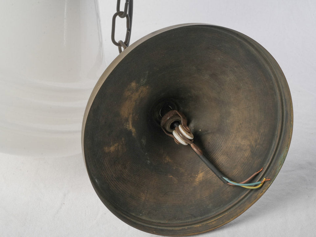 Timeworn patina hanging light   