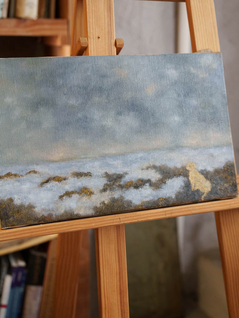 Textured minimalist-landscape canvas artwork