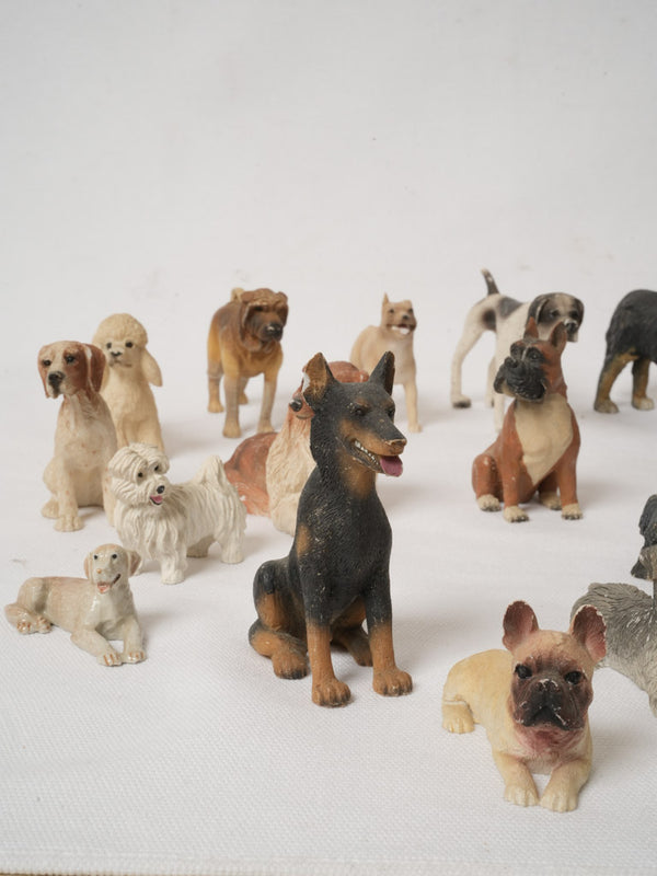 Antique 1920s canine statuette set