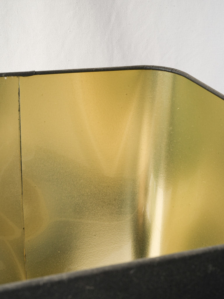1970s French Modernist Table Lamp in Black Lacquer and Gilded Bronze - 24¾"