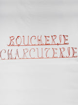 Vintage French cast iron Boucherie sign