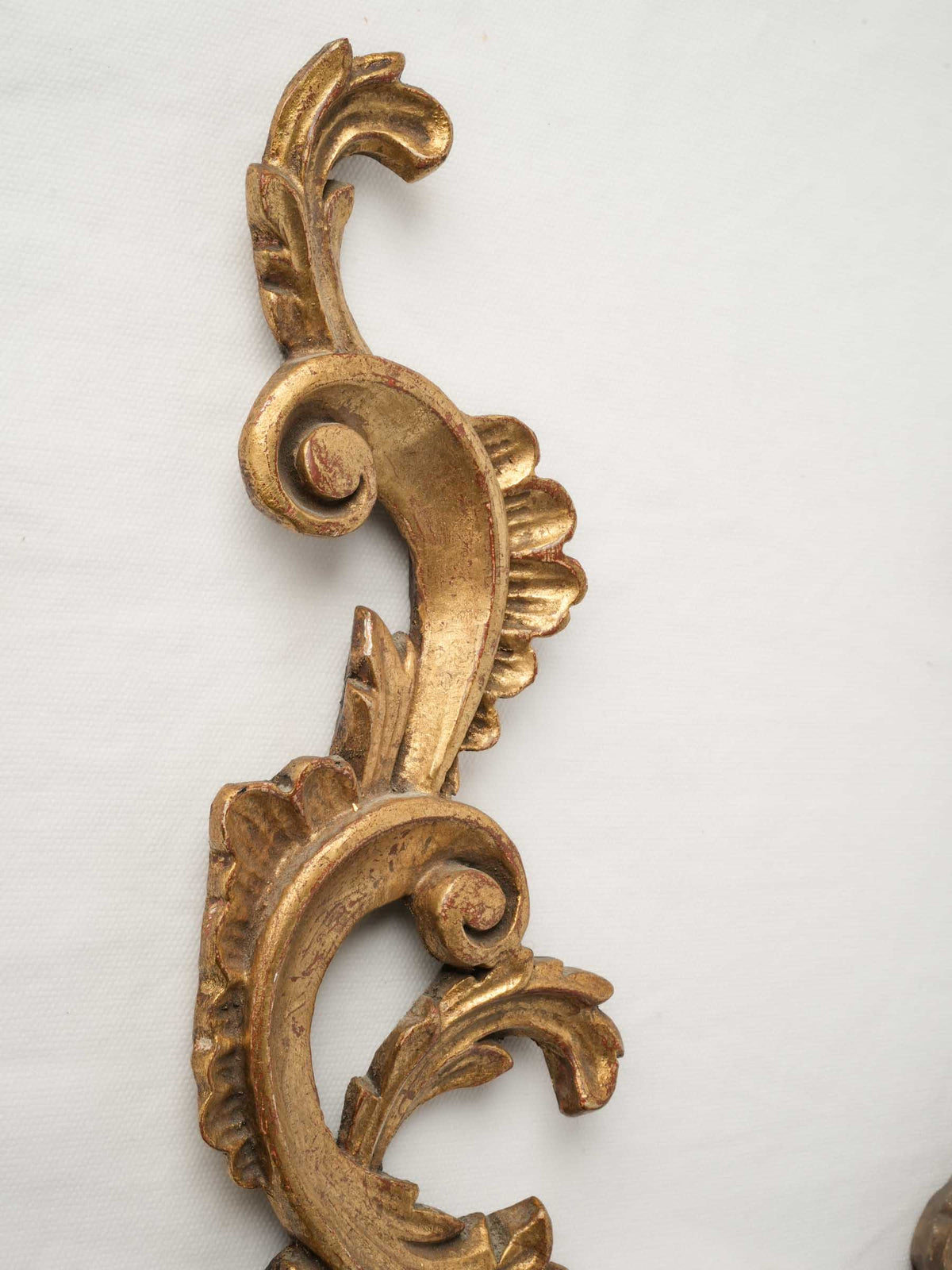 Pair of Italian Giltwood Two-Light Rococo Revival Wall Sconces, circa 1900 - 24¾"