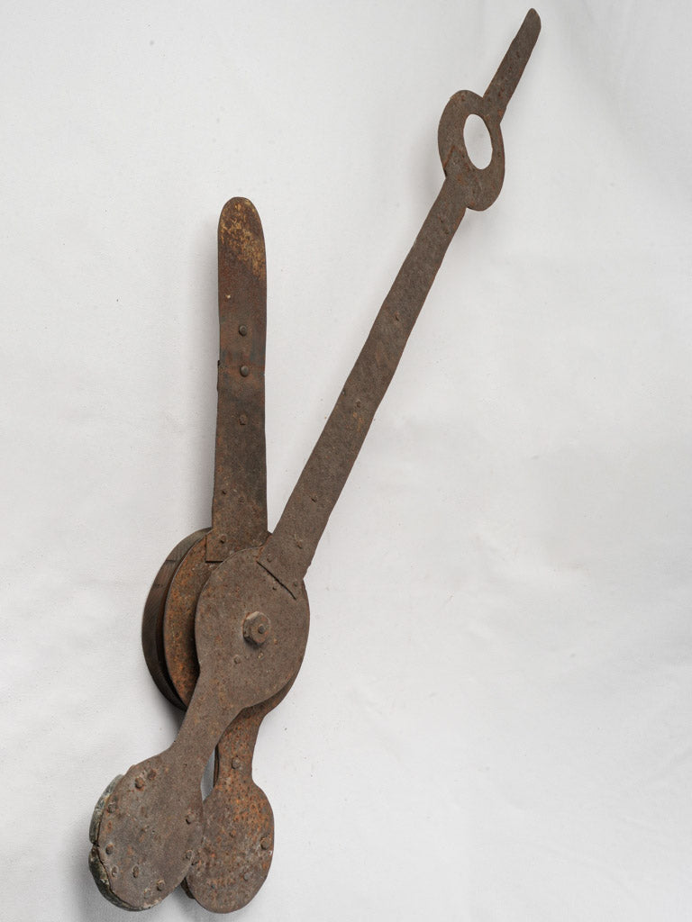 Antique hand-forged iron clock hands  