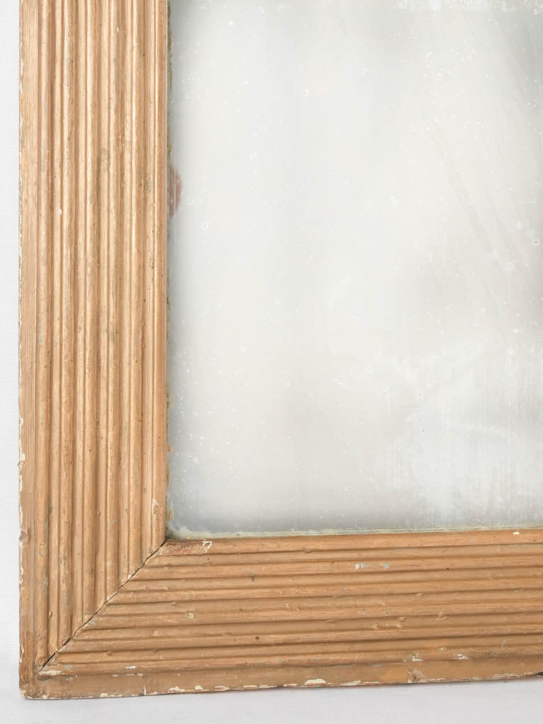 18th century gilded Louis XVI mirror w/ reeded frame - square 39½" x 33¾"
