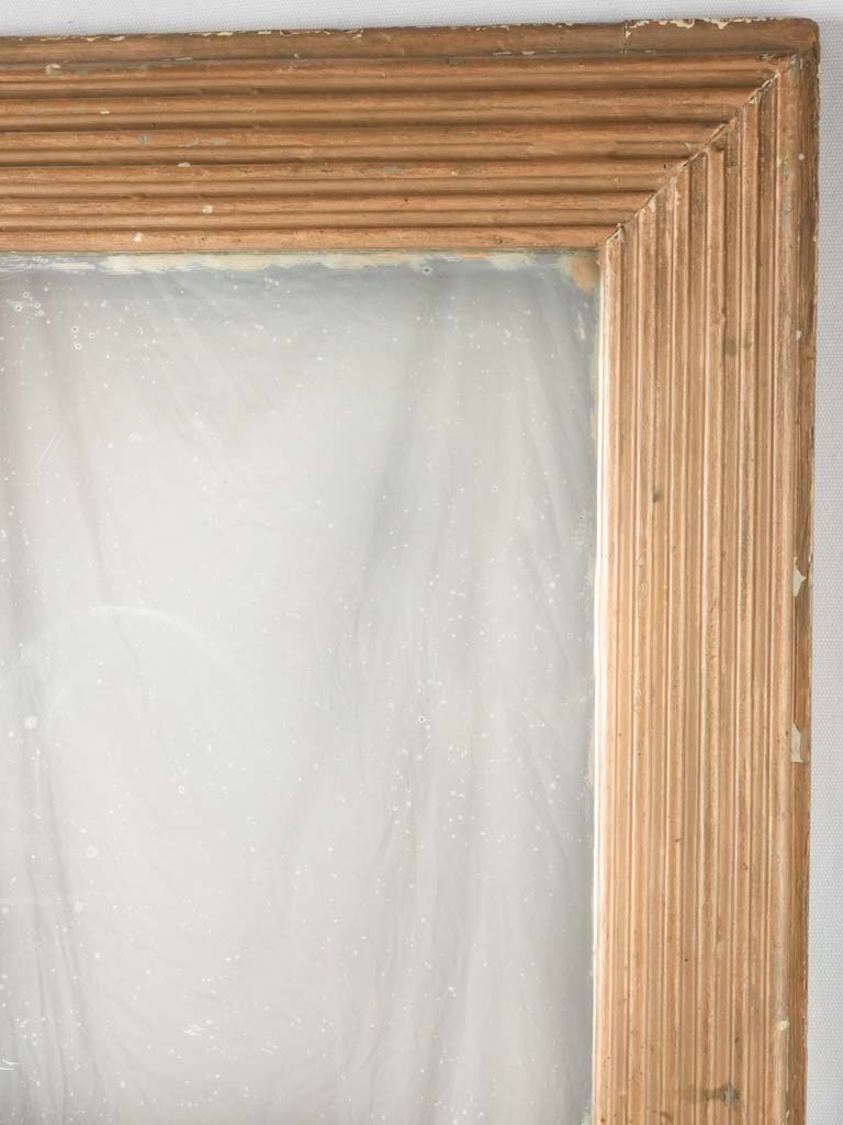 18th century gilded Louis XVI mirror w/ reeded frame - square 39½" x 33¾"