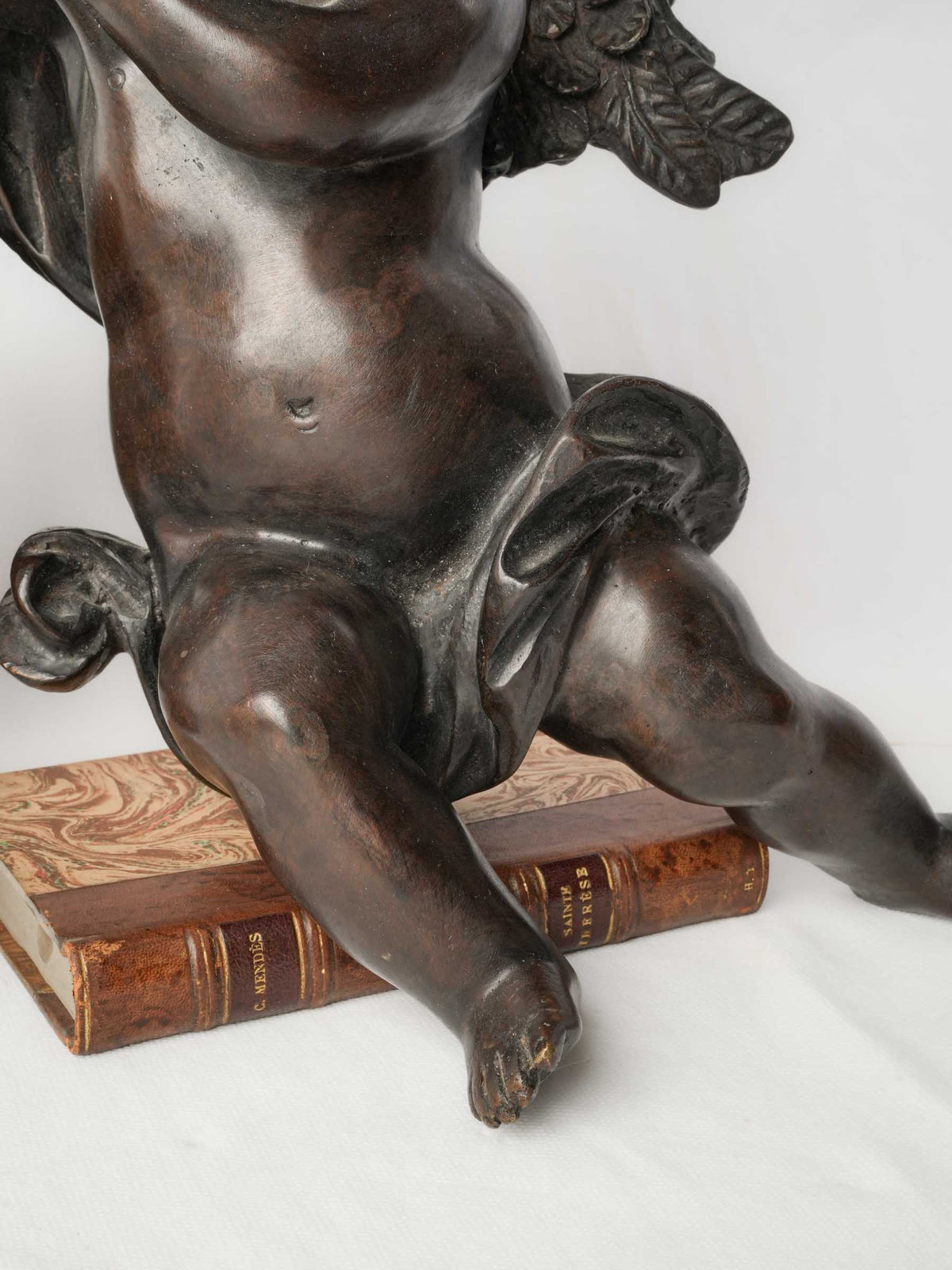 Pair of 19th-Century Bronze Cherubs, After Carpeaux, w/ Generous Bronze Casting - 16¼"