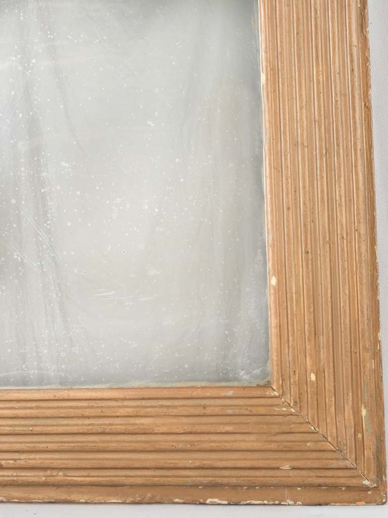 18th century gilded Louis XVI mirror w/ reeded frame - square 39½" x 33¾"