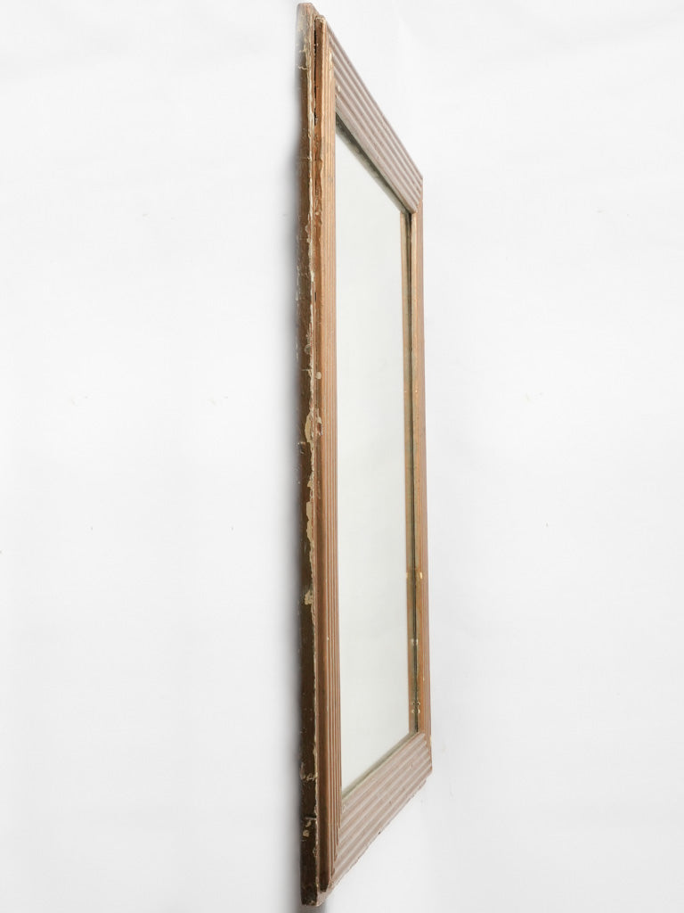 18th century gilded Louis XVI mirror w/ reeded frame - square 39½" x 33¾"