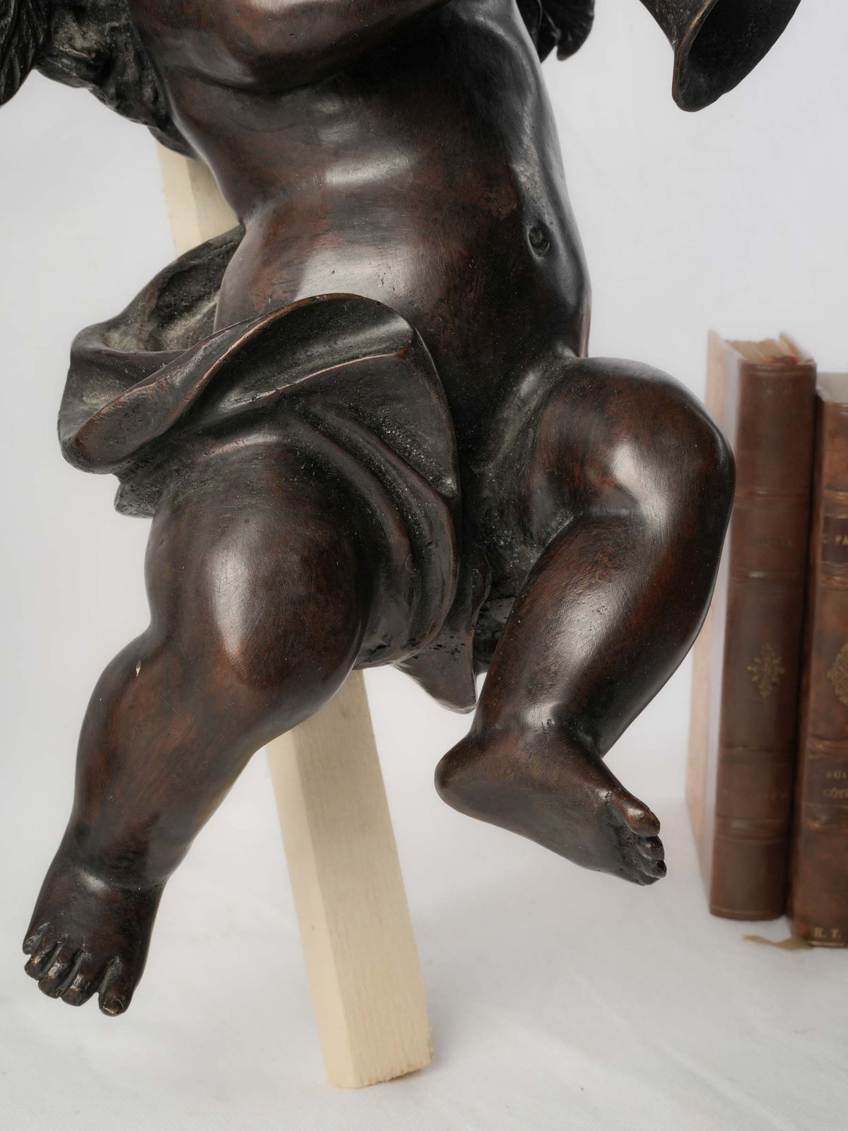 Pair of 19th-Century Bronze Cherubs, After Carpeaux, w/ Generous Bronze Casting - 16¼"