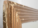 18th century gilded Louis XVI mirror w/ reeded frame - square 39½" x 33¾"
