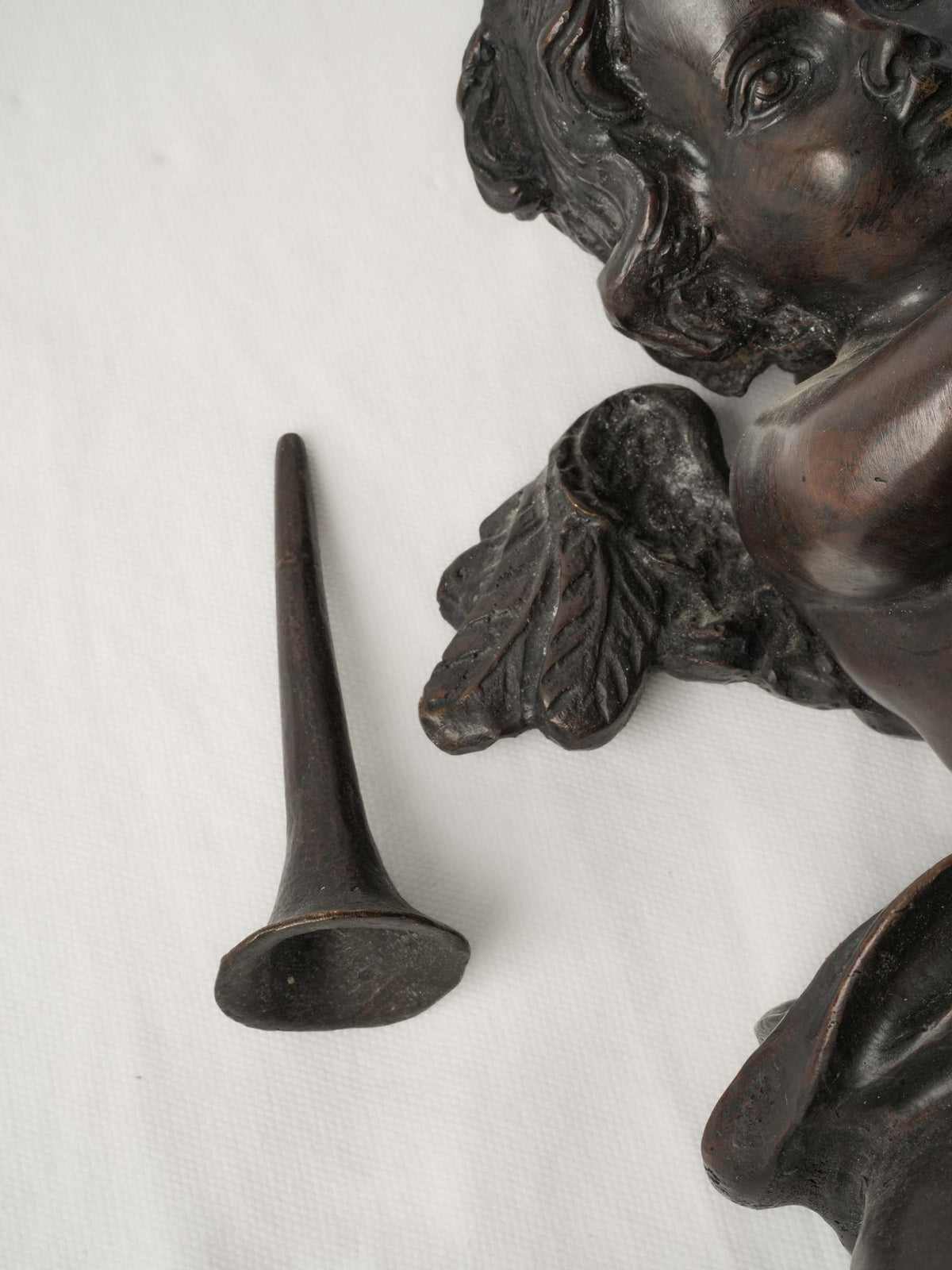 Pair of 19th-Century Bronze Cherubs, After Carpeaux, w/ Generous Bronze Casting - 16¼"