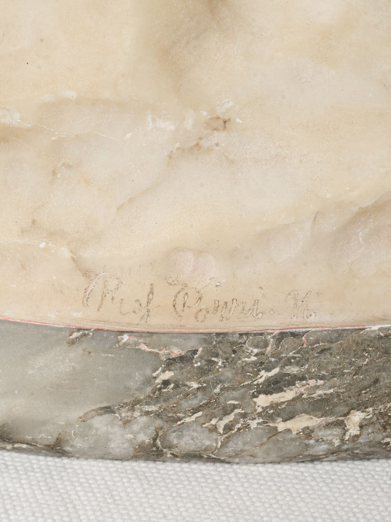 Serene polished alabaster art piece  