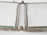Antique French shaving mirror - triptych 9½"