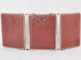 Antique French shaving mirror - triptych 9½"
