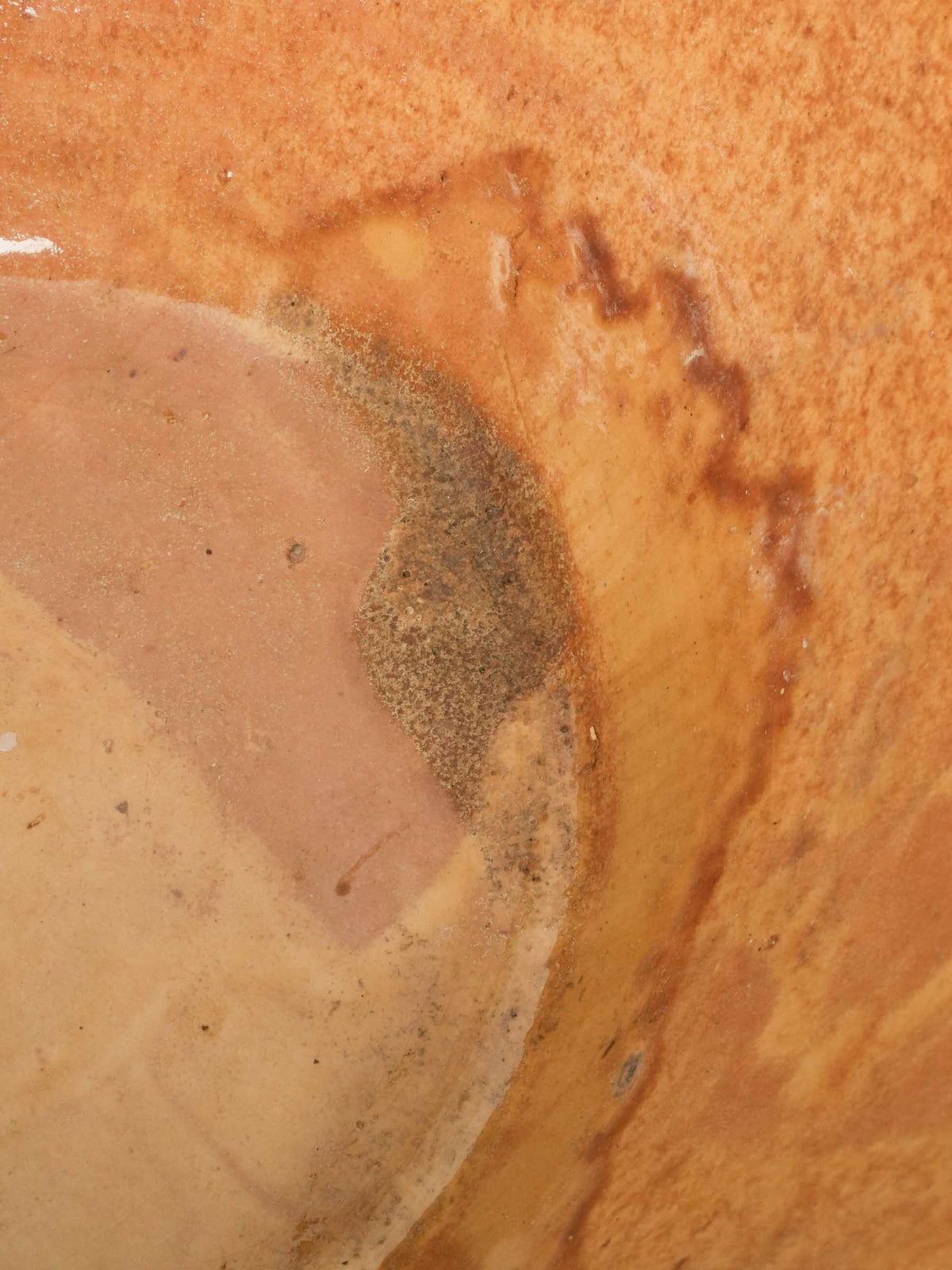 Very Large Artisanal Tian Bowl with Honey-Ochre Glaze - 24½"