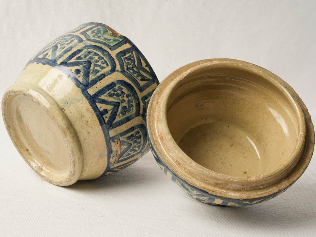 Traditional handcrafted Fes faience jar