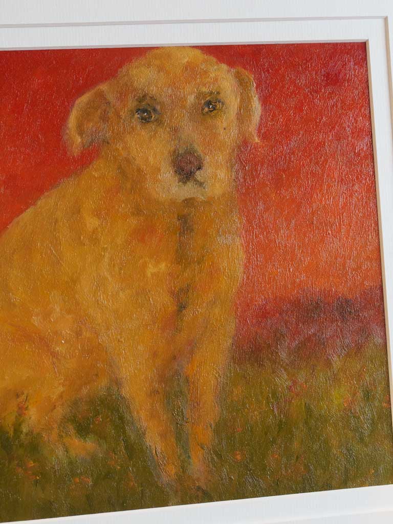 Small Contemporary Painting By Karibou - Lettre à Niels (A letter to Niels) - 15" x 15"