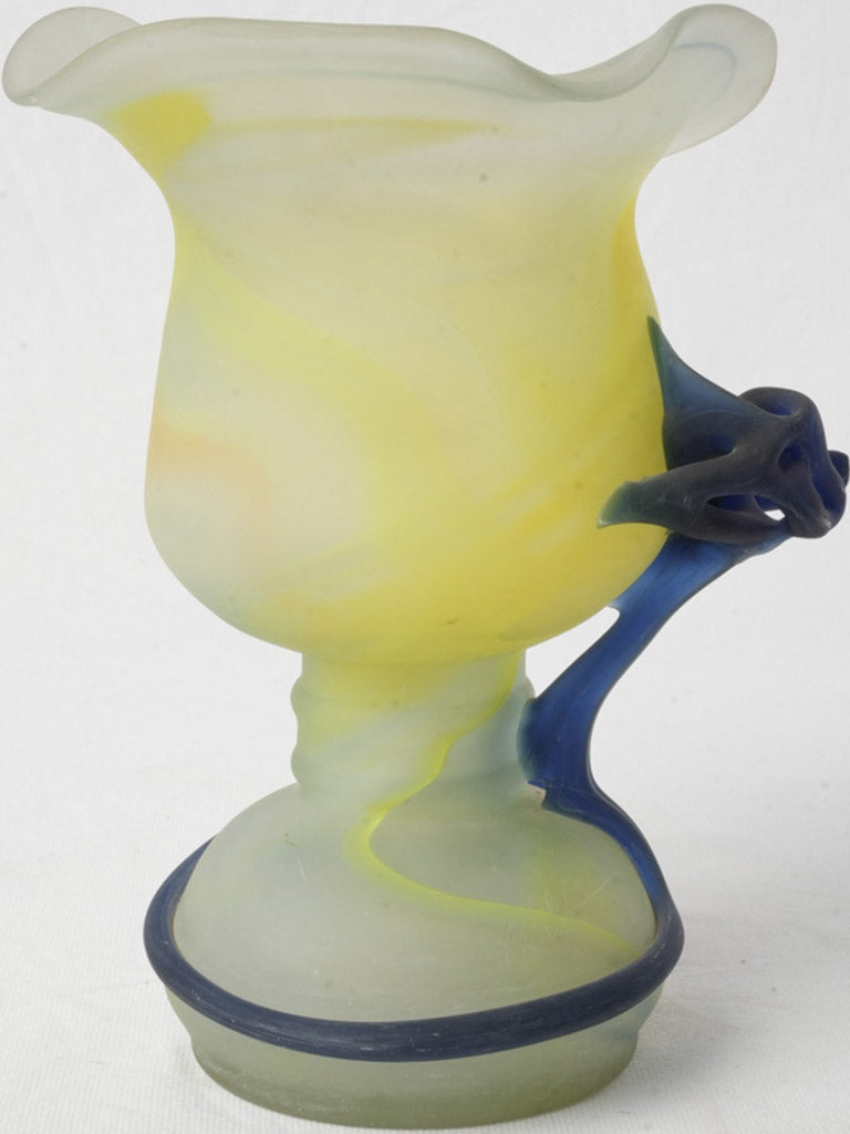 Vibrant citron yellow art vase  