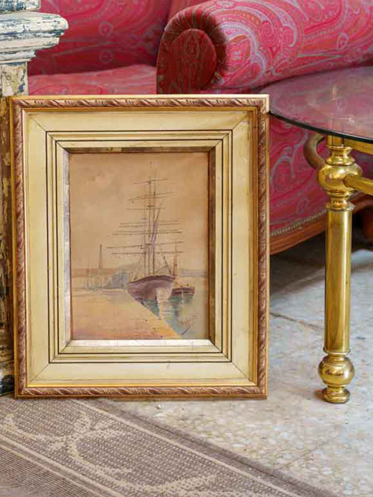 Antique maritime vessel wall art  
