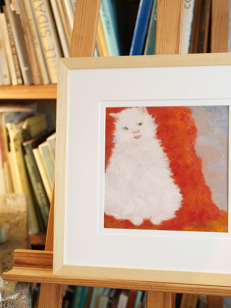 Small Contemporary Painting By Karibou - Le Charme (Charm) - 15" x 15"