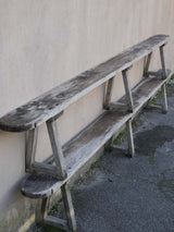 Traditional, aged French oak guinguette benches