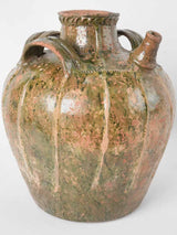 Large 18th century French walnut oil jar from the Ardeche 15¾"