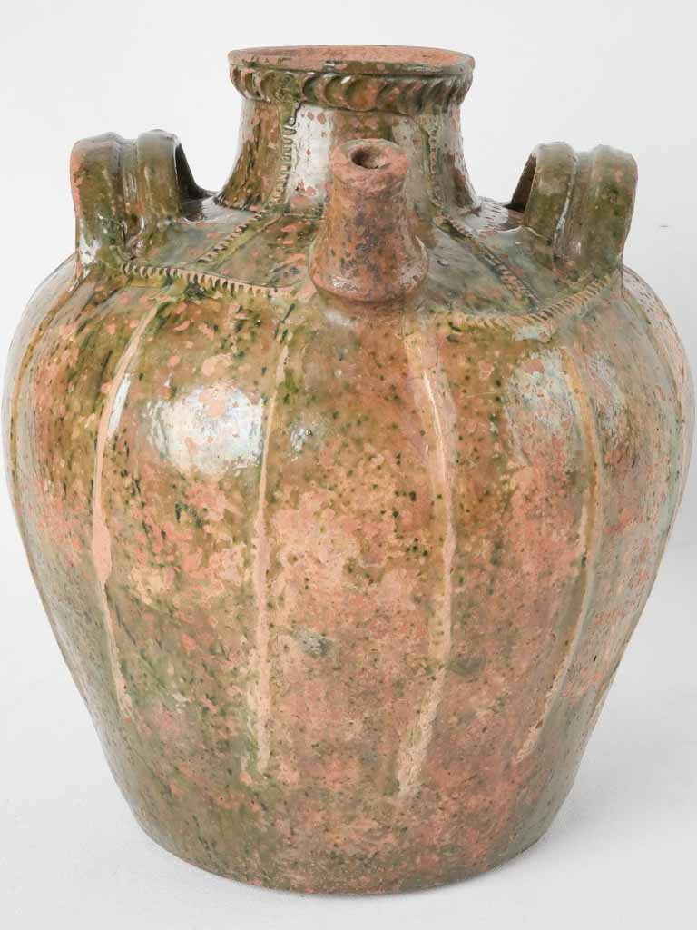Vintage Ardeche decorative oil vessel