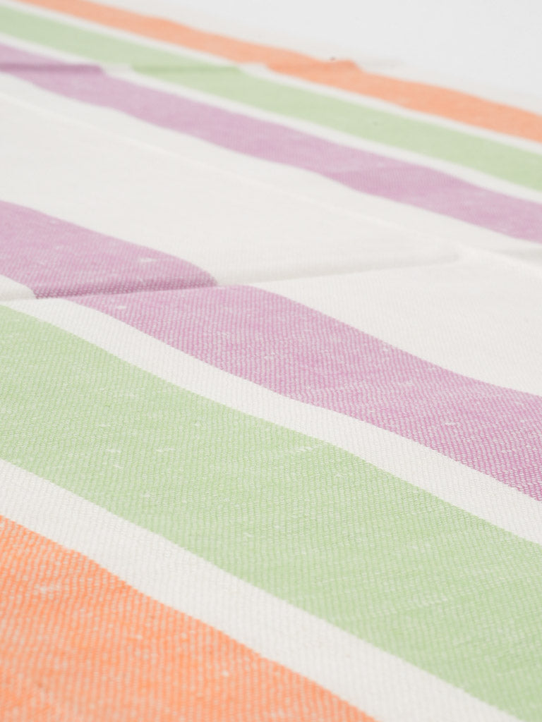 Colorful striped linen kitchen towels