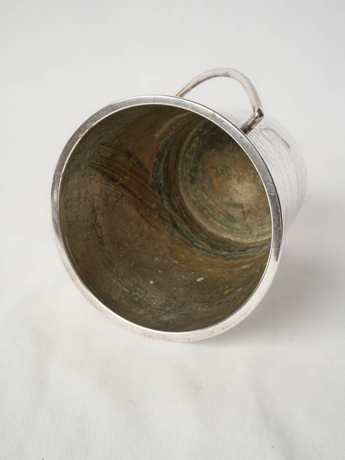 French Mid-20th-Century Silvered-Metal Ice Bucket - 5"