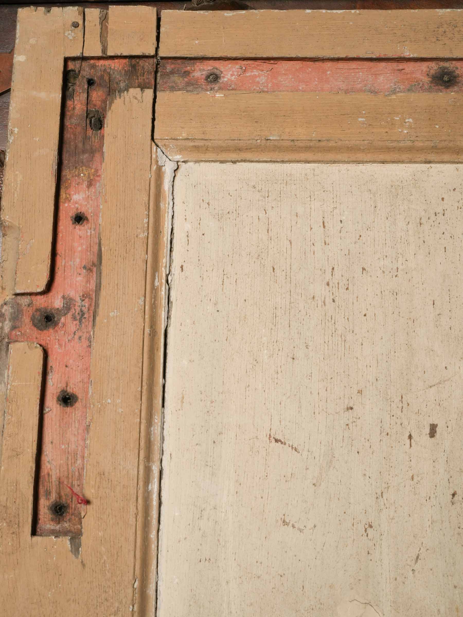 Rare French Compagnonnage Temple Door w/ Carpenter and Joiner Emblems, 19th Century - 80¾" x 40¼"