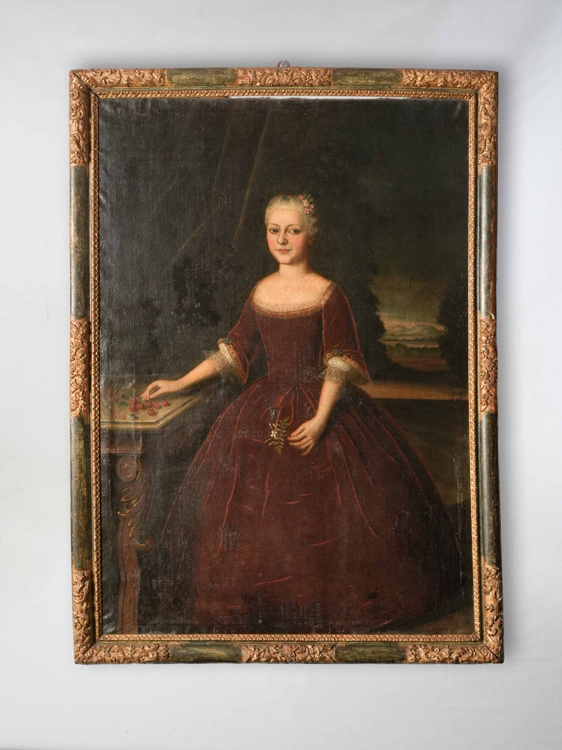 Antique French portrait painting