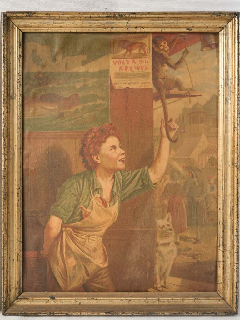 Classic singerie decorative lithographs