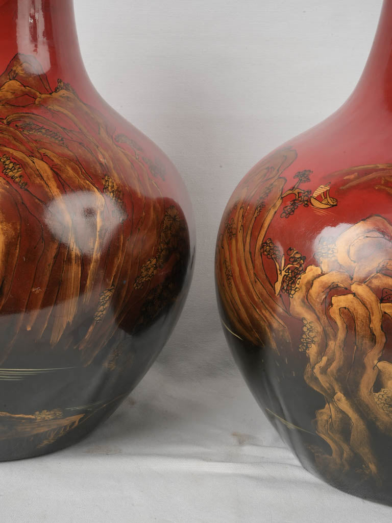 Artistic East Asian style vases  