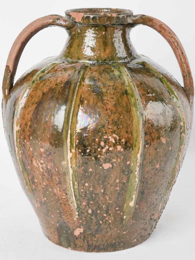 19th century French walnut oil jar from the Ardeche 13½"