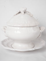Rare vintage Moustier dinner service - white 44 pieces