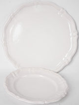 Rare vintage Moustier dinner service - white 44 pieces
